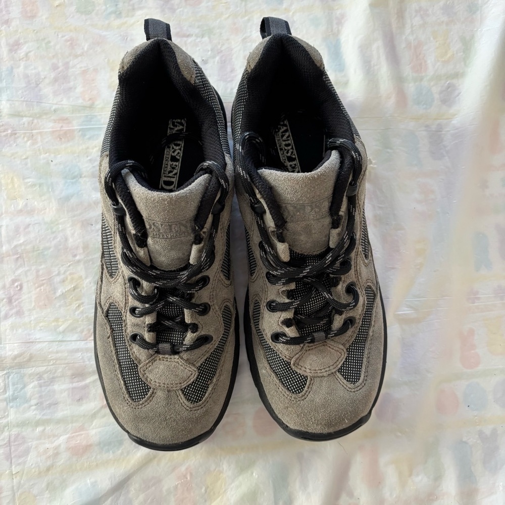 Land's End Black & Gray Trail Trekker Shoes SZ 7 Worn 1X Indoors - Picture 12 of 14